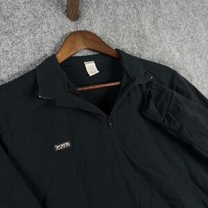 SportHill Collar Pullover Black Long‎ Sleeve Shirt Mens Size Medium